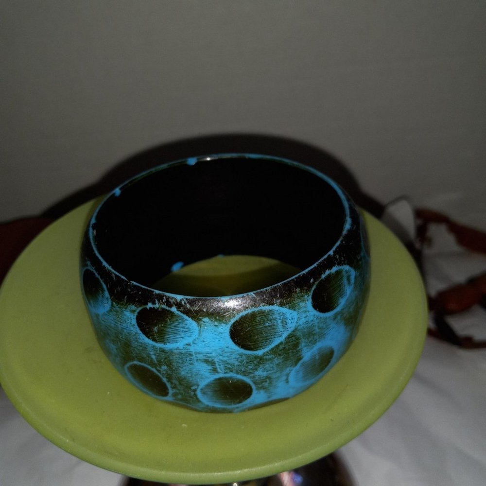 Blue with Black Spots Bracelet-Vintage